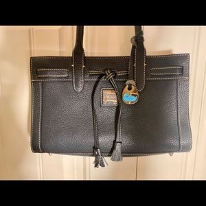 DOONEY & BOURKE East/West black tassel tote